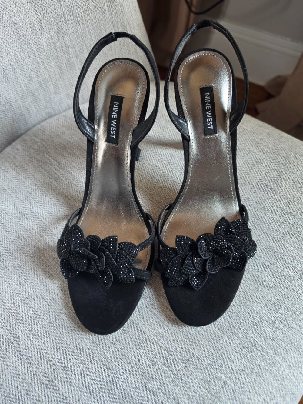 Nine West Idriv Slingback Heeled Sandals Black - Picture 5 of 8